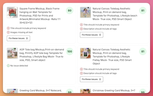 SEO scores